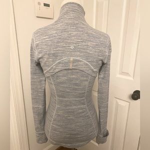 Blue and white Lululemon jacket